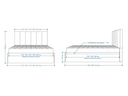Кровать Lonax Милана велюр Dolly-1