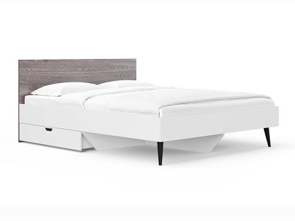 Кровать Сонум Ines Ясень анкор + белый 140х200