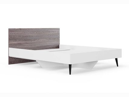 Кровать Сонум Ines Ясень анкор + белый 140х200