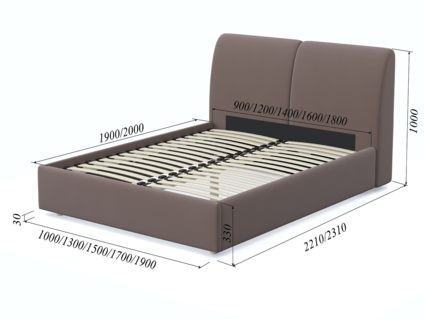 Кровать Арско Бекка Велюр Grace 06