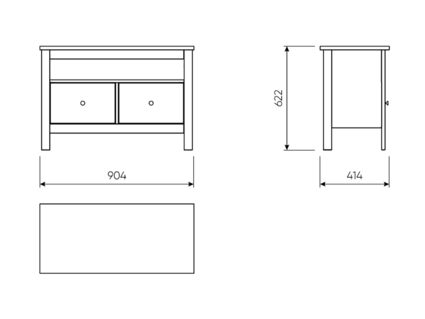 Тумба Гуд Лакк Сага 2 ящика серая 41х90