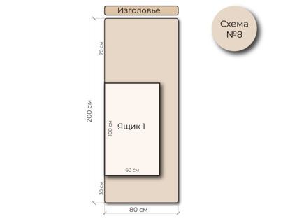 Кровать Mr.Mattress Site Box экокожа Beige 180х190