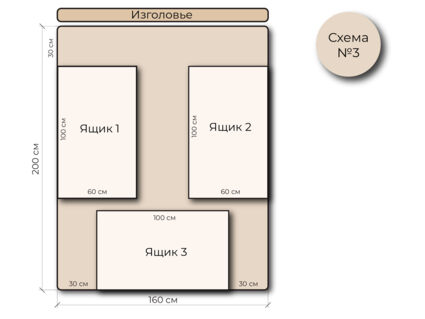 Кровать Mr.Mattress Site Box экокожа Beige 180х190