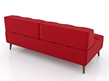 Диван Арско Нельсон трехместный красный Длина 195 см