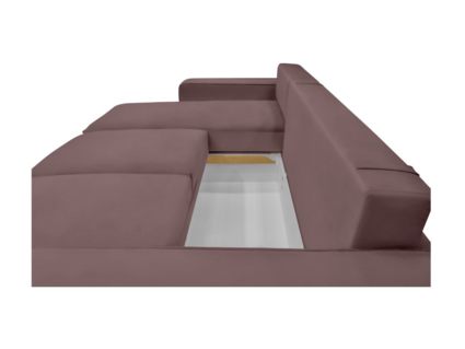 Диван Фиеста Мебель Монако с оттоманкой велюр Vivaldi 28 розовый