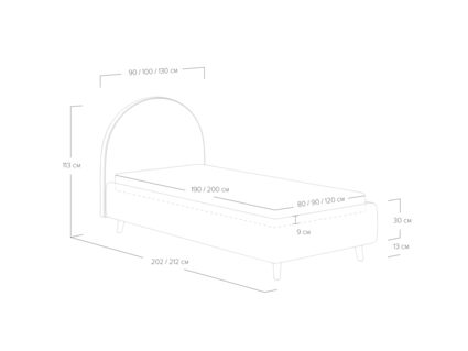 Кровать Сонум Roxy Тедди розовый (с подъемным механизмом) 80х200