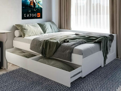 Кровать Гуд Лакк Сириус раздвижная белая 80х200