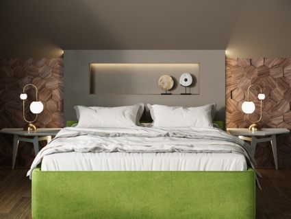 Кровать Nuvola Alba Velutto 32 (с подъемным механизмом) 140х200