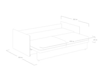 Диван Сонум Remy Тедди синий Длина 215 см