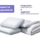Одеяло Димакс Файбер всесезонное + 2 подушки Димакс Базис 172х205
