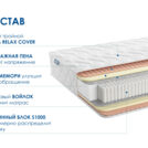 Матрас Димакс Relmas Memory S1000 200х200